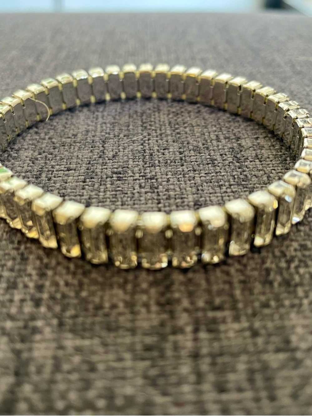 Silver-Tone Crystal Stretch Bracelet - Elegant Women Jewelry